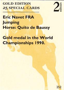 1995 Collect-A-Card Equestrian #252 Eric Navet / Quito de Baussy Back